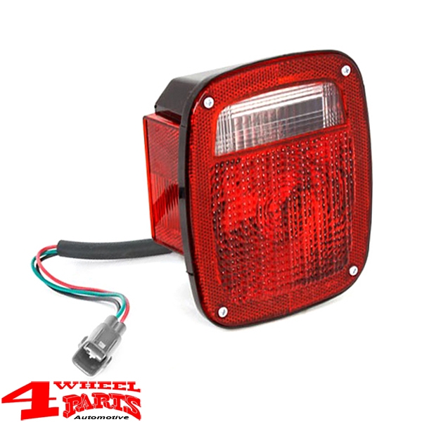 Tail Light US Style Left with Side Marker Lens Jeep Wrangler YJ TJ year 98-06  | 4 Wheel Parts