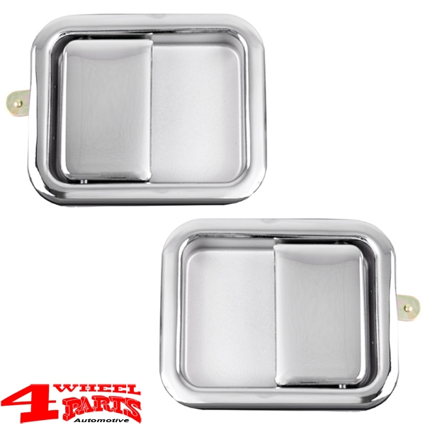 Türgriffmulden Paar außen Stahltüre Chrom CJ + Wrangler YJ TJ 81-06