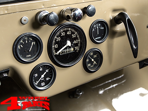 Temperature Gauge Instrument Jeep CJ + Willys year 41-47 4-134cui
