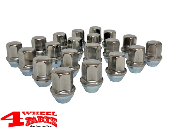 Radmuttern Set 20 Stk. Edelstahl Chrom M14x1,5 JL JT 18-24 + WK2 11-24