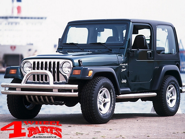 Front Tube Bumper Californio Stainless Steel polished Jeep Wrangler TJ year 97-06 | 4 Wheel Parts Front Tube Bumper Californio Stainless Steel polished Jeep Wrangler TJ year 97-06 | 4 Wheel Parts