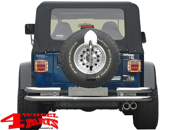 Heckstoßstange Tube Bumper Edelstahl CJ + Wrangler Bj. 76-06