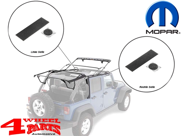 Softtop Verdeck Gestänge Schaumstoff Dichtsatz seitlich JK 11-18