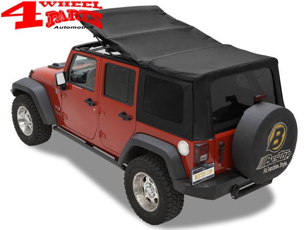 Replacement Soft Top Bestop Black Twill Wrangler JK year 07-09 4-doors