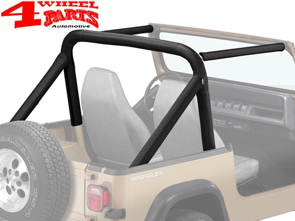 Roll Bar Sport Cover Black Denim Bestop Jeep Wrangler YJ year 87-91 | 4  Wheel Parts