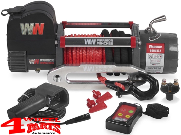 Seilwinde Warrior Samurai 800VA12 3600kg 8000lb 12V Synthetik Seil