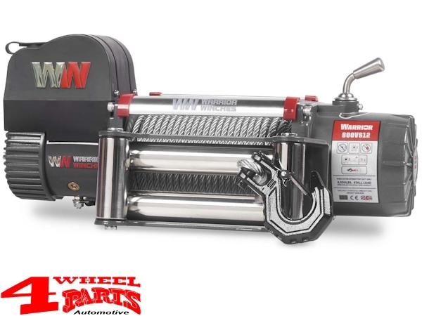 Winch Warrior Samurai 800VS12 3600kg 8000lb 12V with Steel Cable