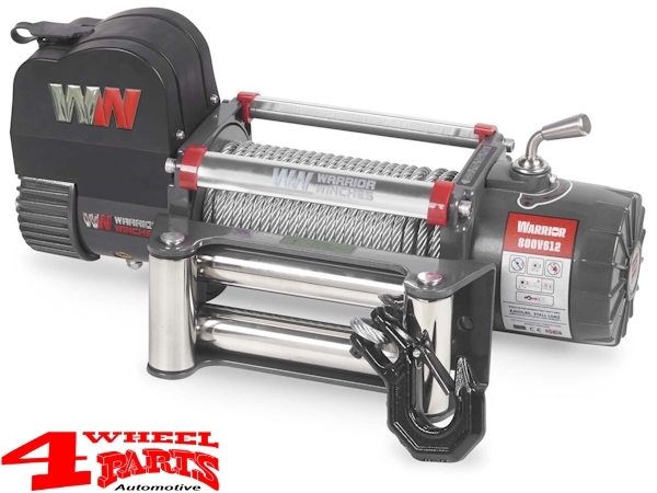 Winch Warrior Samurai 800VS12 3600kg 8000lb 12V with Steel Cable