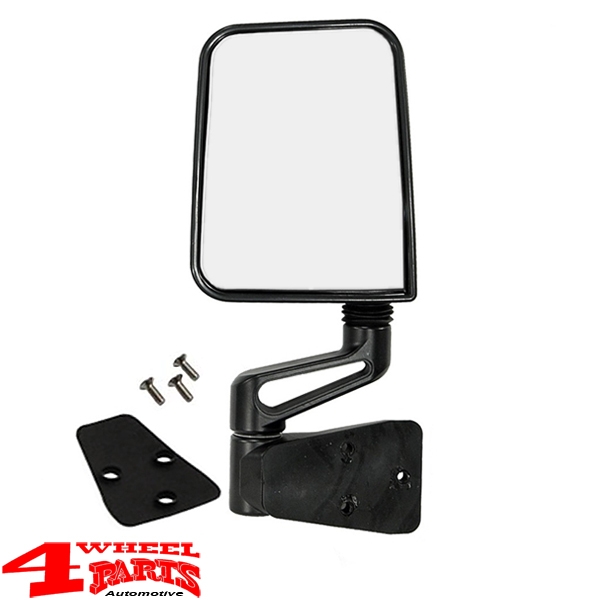 Mirror Door Left Black Jeep Wrangler YJ TJ year 87-02