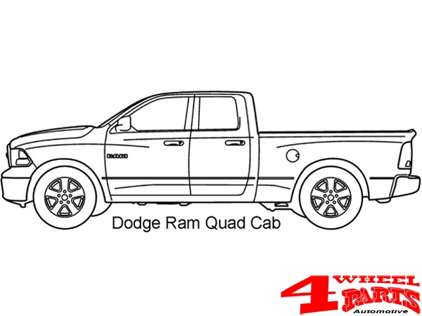Fußraumwanne hinten schwarz Ram Quad Cab 1500-3500 Bj. 02-18