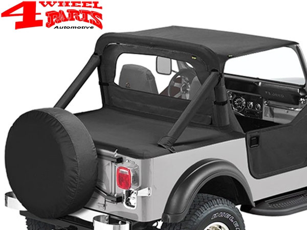 Duster Deck Cover Bestop Black Denim CJ7 + YJ 80-91 Supertop