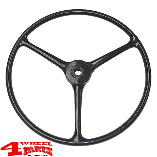 Steering Wheel without Horn Button Black CJ + Willys year 45-66