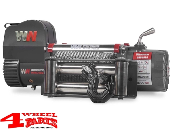 Seilwinde Warrior Samurai 950VS12 4300kg 9500b 12V mit Stahlseil