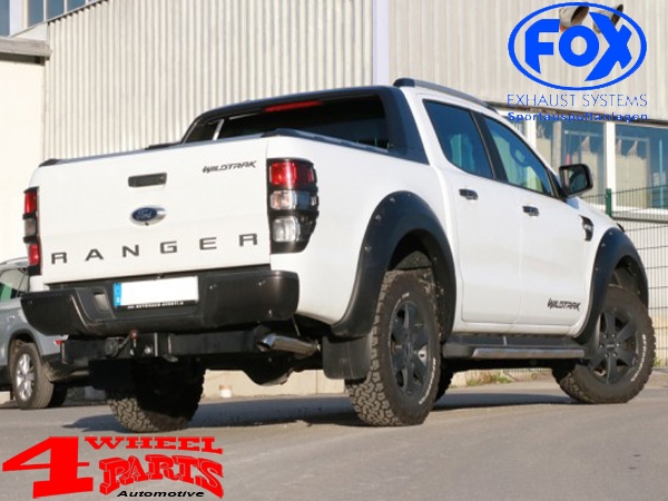 Sport Stainless Steel Muffler Diesel Look Ø 76mm with TÜV Ford Ranger + Wildtrak 4x4 2,2 L / 3,2L D year 10/2016-