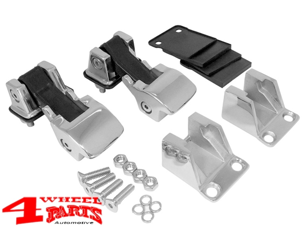 Hood Catch Set Stainless Steel TJ Style CJ + YJ year 55-95
