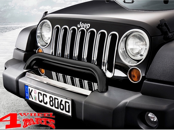 Front Protection Bar with TÜV Black Jeep Wrangler JK year 07-18