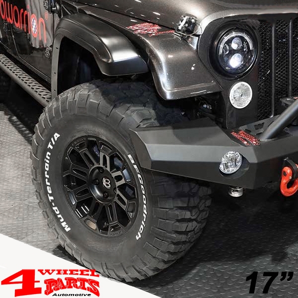 Alufelge 8,5x17 ET +18 BUiL´T schwarz TÜV Wrangler JK JL JT 07-24
