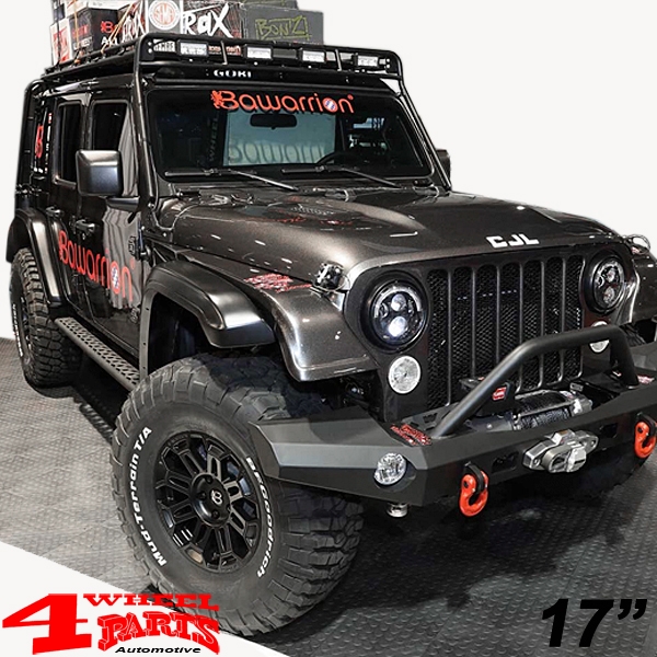 Alufelge 8,5x17 ET +18 BUiL´T schwarz TÜV Wrangler JK JL JT 07-24