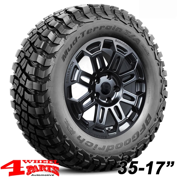 Alufelge 8,5x17 ET +18 BUiL´T + Reifen 35x12.50 R17 MT JK JL JT 07-24