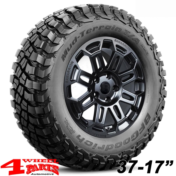 Alufelge 8,5x17 ET +18 BUiL´T + Reifen 37x12.50 R17 MT JK JL JT 07-24