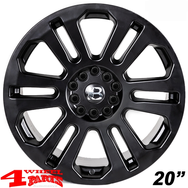 Alufelge 8,5x20 ET +18 Atrax schwarz TÜV Wrangler JL JT 18-24