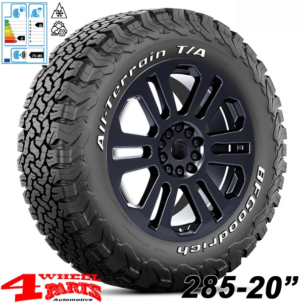 Alufelge 8,5x20 ET +18 Atrax + Reifen 285/55 R20 AT JK 07-18