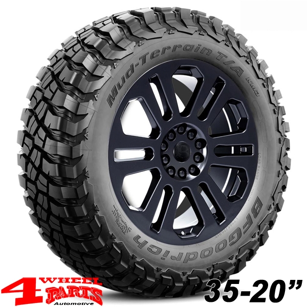 Alufelge 8,5x20 ET +18 Atrax + Reifen 35x12.50 R20 MT JK 07-18