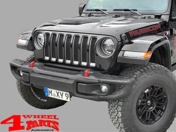 Front Bumper Mopar Rubicon Protection Cover TÜV registration certificate  street legal Jeep Wrangler JL year 19-20 + Gladiator JT year 19-23 | 4  Wheel Parts
