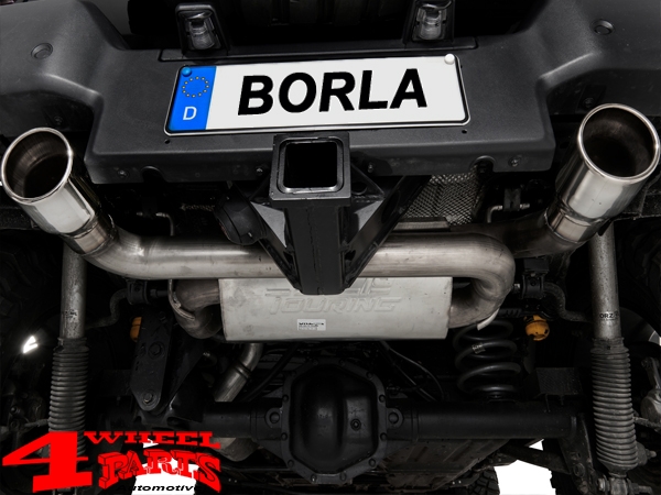 Sportauspuff Edelstahl Rund mit TÜV Wrangler JL 18-24 2,0 L T-GDI + 4xe