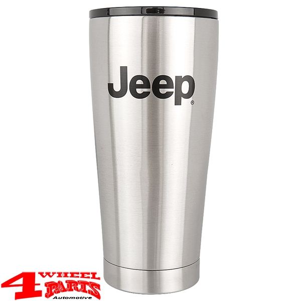 Coffee Mug Grip Cup Stainless Steel with "Jeep" Logo 590ml