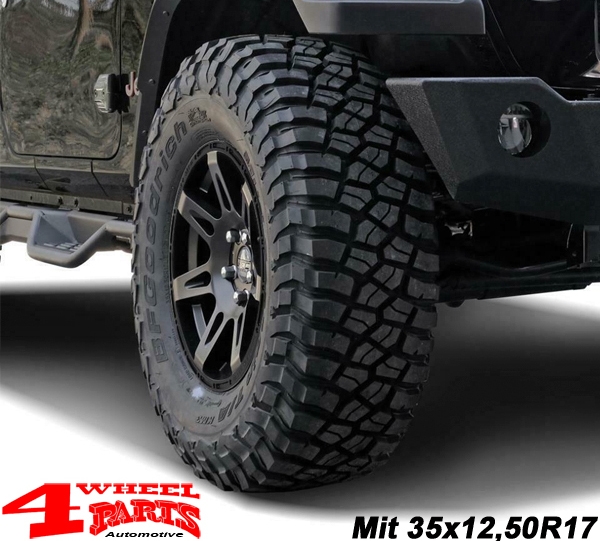 Alufelge 4x 8,5x17 ET +30 W-TEC + Reifen 35x12,5 R17 MT JT 19-24