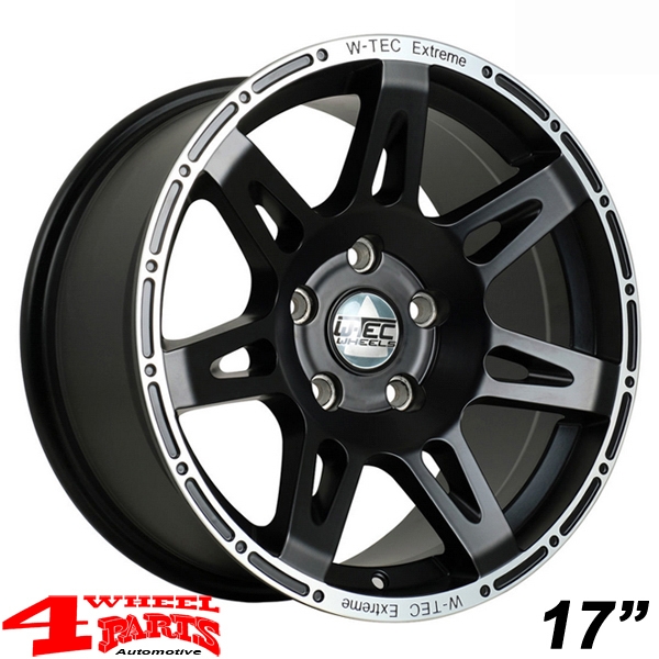 Alufelge 5x 8,5x17 ET +30 W-TEC + Reifen 35x12,5 R17 MT JL 18-24
