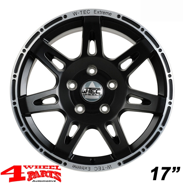 Alufelge 5x 8,5x17 ET +30 W-TEC + Reifen 35x12,5 R17 MT JL 18-24