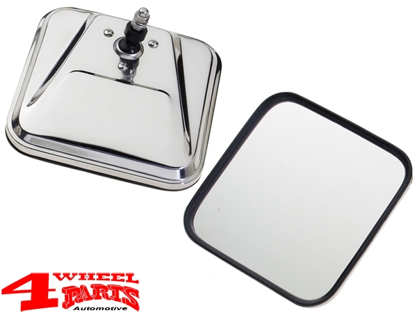 Spiegelkopf Edelstahl CJ + Wrangler YJ TJ Bj. 55-06