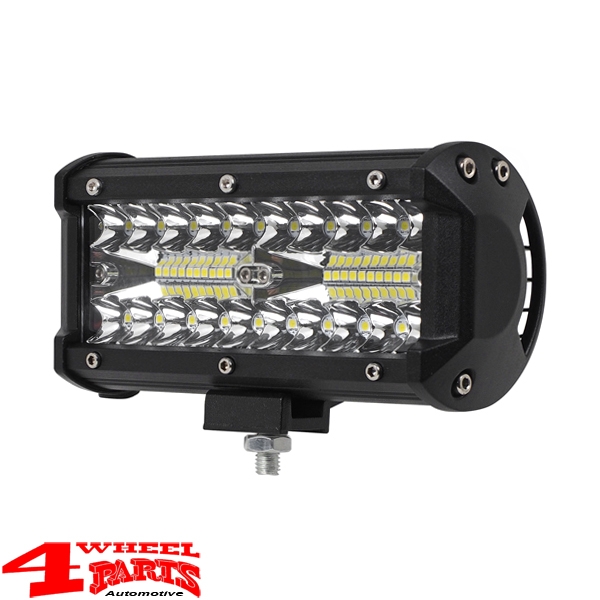 LED Lightbar 7 (16,5 cm) 120 Watts for 12 or 24 Volt Jeep Wrangler YJ TJ  JK JL + Gladiator JT