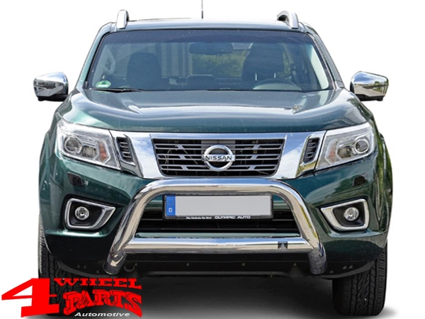 Frontbügel Edelstahl Ø 89mm Nissan Navara D231 Bj. 15-21