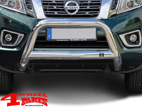 Frontbügel Edelstahl Ø 89mm Nissan Navara D231 Bj. 15-21
