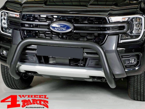Front Tube Center Bumper Black Ø 76mm Ford Ranger year 2023-