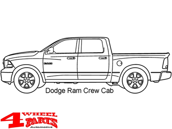 Side Bars Ø 75mm Stainless Steel Dodge Ram 2500 + 3500 Crew Cab year 10-19