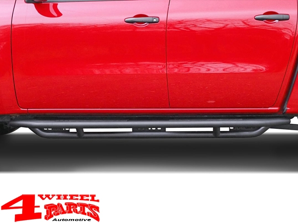 Side Tube Steps Black Rock textured Renault Alaskan 2017-