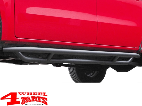 Side Tube Steps Black Rock textured Renault Alaskan 2017-