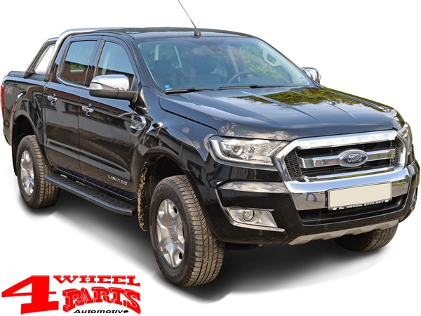 Running Boards Shark Design Black Ranger 12-22 + Raptor 19-22