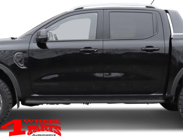 Trittbretter Shark-Design schwarz Ranger + Raptor Bj. 2023-