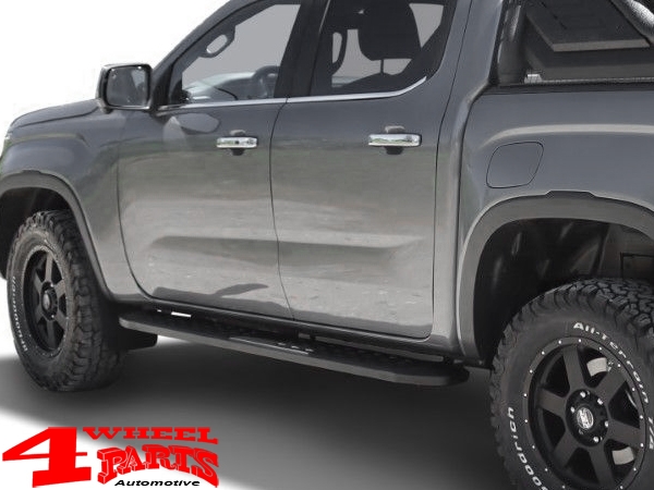Trittbretter Raptor-Design 18cm schwarz matt VW Amarok T1 Bj. 2023-