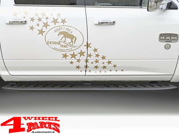 Trittbretter Shark-Design schwarz Dodge Ram Crew Cab 09-18