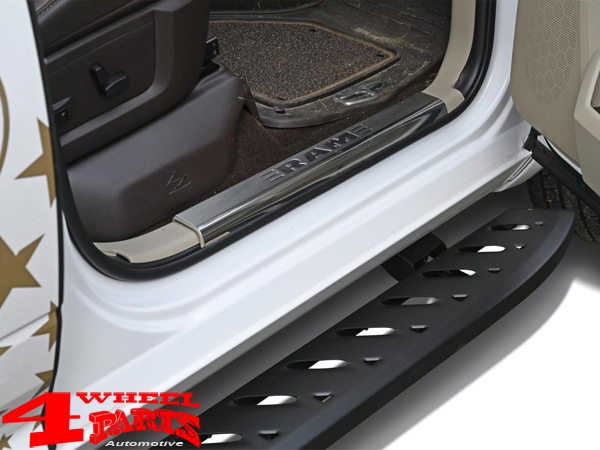 Trittbretter Shark-Design schwarz Dodge Ram Crew Cab 09-18