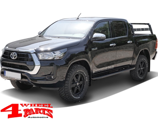 Trittbretter Shark-Design schwarz Toyota Hilux Revo 2015-