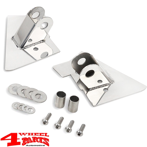 Spiegelhalter Set Edelstahl Wrangler TJ Bj. 97-02
