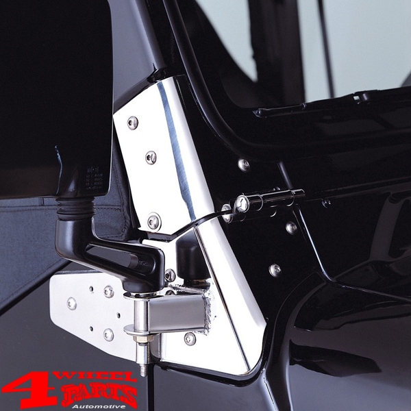 Spiegelhalter Set Edelstahl Wrangler TJ Bj. 97-02