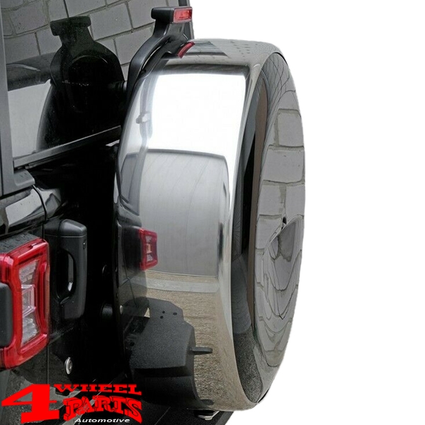 Tire Cover Stainless Steel lockable Jeep Wrangler JL year 18-24 + 4xe